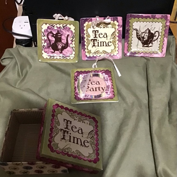 Tea time mini plates set /4 - Picture 3 of 3